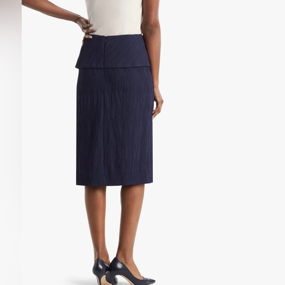 Mm Lafleur montgomery navy jersey pleated skirt - Picture 4 of 8
